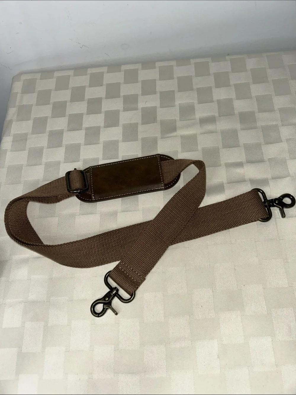 Brown Woven ReplacementBag Shoulder Strap with Padded Pad